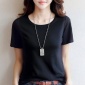 批發(fā) 2019年夏季韓版女士新款純色學(xué)生短袖T恤女衣服寬松上衣女裝